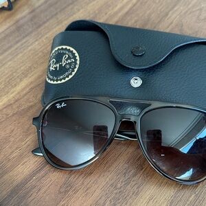 Ray-Ban Black Aviator-Style Sunglasses